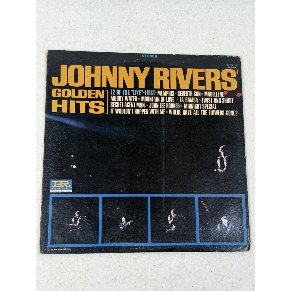 Johnny Rivers Golden Hits LP Imperial LP 12324 Secret Agent Man VG Vinyl